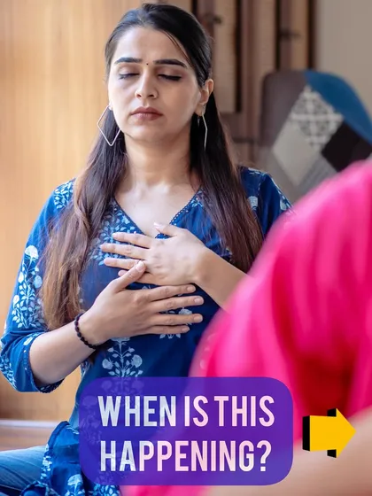 A student in a moment of deep listening, feeling the resonance of sound in her own body. Our workshops teach you to become sensitive to these subtle energies for self-healing and awareness.