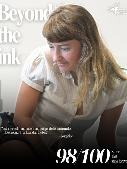 Beyond the ink, it's about the experience. Josephine's testimonial highlights the patient effort that goes into making every piece look just right.