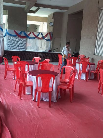 More seating arrangements with round tables, perfect for functions where guests will be dining.