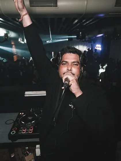 Another shot of me as the MC, making sure the energy never dips. Your party is in good hands.