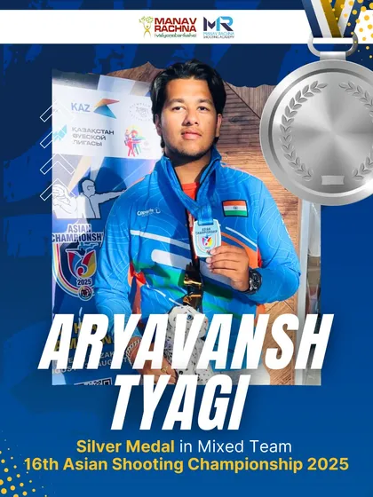 Our junior shooter Aryavansh Tyagi shines on the international stage, winning a Silver Medal in the Junior Trap Mixed Team Event at the 16th Asian Shooting Championship in Kazakhstan.