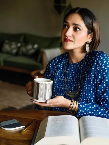 An author in her element. This portrait of Aanchal Malhotra for Patrika Gift Shop is about capturing the person behind the work, surrounded by things she loves, creating an honest and soulful lifestyle image.