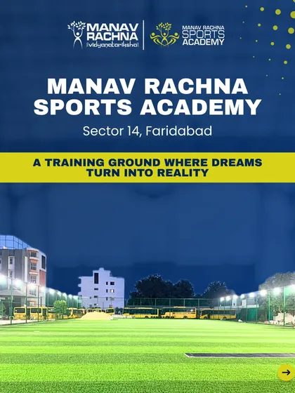 Our state-of-the-art football turf at the Sector 14 campus in Faridabad, ready for action under the lights. We invest in world-class infrastructure to provide our athletes with a professional training ground where dreams can turn into reality.