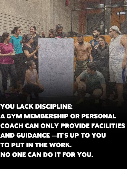 A gym and a coach provide guidance, but you are the one who has to show up and do the work. Discipline is a personal responsibility that no one can fulfill for you.