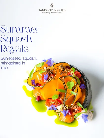 Our Summer Squash Royale is sun-kissed squash, reimagined in luxe. This dish is a beautiful example of how we turn simple, seasonal vegetables into a gourmet experience.