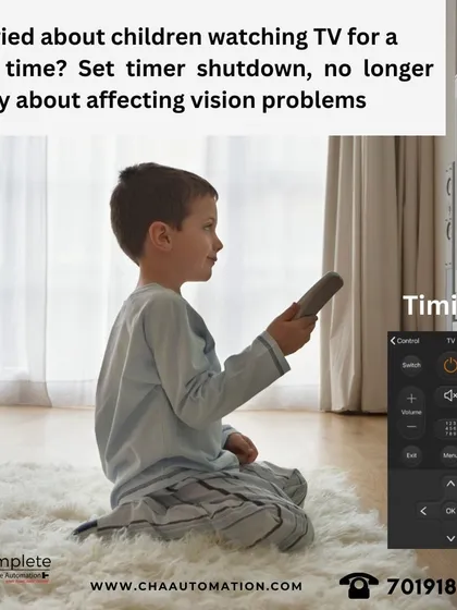 For families, our automation provides practical solutions like screen time management. You can set automatic timers to shut down the TV, helping to manage your children's viewing habits and protect their vision.