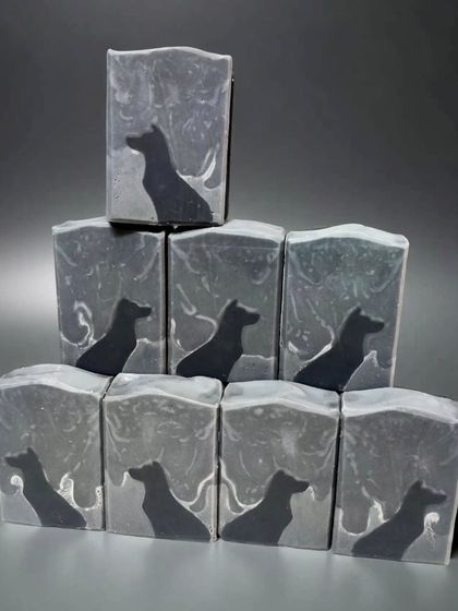 Another angle of "The Vanishing Phantom Hound" soap, my entry for the May Soap Challenge Club.