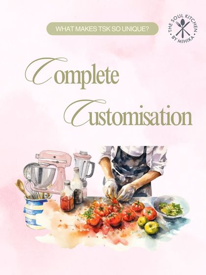 No two palates are the same, which is why I offer complete customization for every order to match your mood, occasion, and dietary choices.