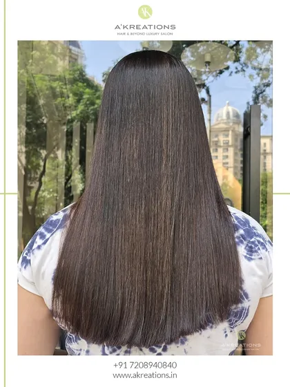 Another angle showcasing the sleekness and shine achieved with my hair botox service.
