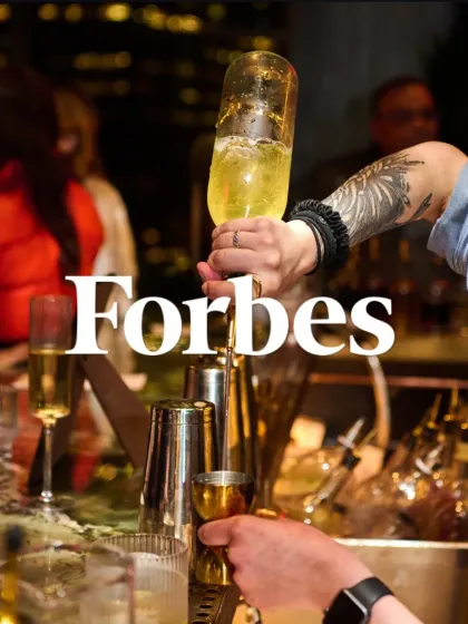 We are honored to have our One40 Rooftop project featured by Forbes. This image captures the art of cocktail making in the vibrant atmosphere we designed.
