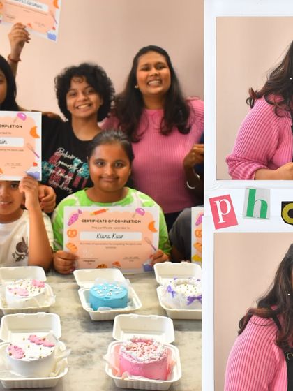 More happy faces and colorful bento cakes from our kids' workshop. It's so rewarding to see their creativity come to life.