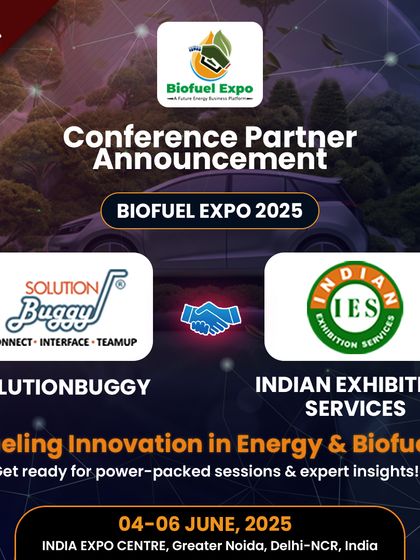 We are proud to be the Conference Partner for the Biofuel Expo 2025. This announcement graphic highlights our collaboration with Indian Exhibition Services, positioning us at the center of India's sustainable energy innovation hub.