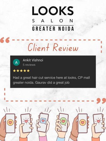 A five-star review from a male client, Ankit, who had a great haircut service from Gaurav.