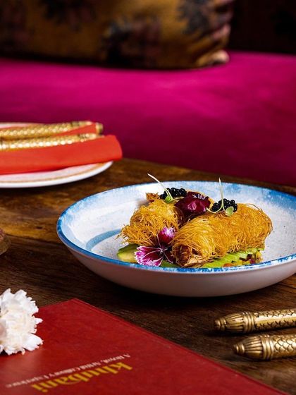 Introducing our spectacular summer delights. This dish of crispy kataifi-wrapped prawns is part of our refreshing new menu.