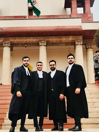 Standing with my team at the Supreme Court of India. Taking a case to the highest court in the nation is the ultimate step in the fight for justice, and it is a responsibility I undertake with the utmost seriousness and preparation.