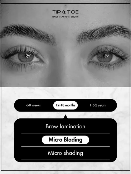 Microblading offers a semi-permanent solution for flawless brows, typically lasting 12-18 months before a touch-up is needed. It's a great investment in your daily confidence.