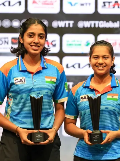 Our players with their trophies after becoming runners-up in the WTT Contender event in Tunis. Every tournament is a learning experience and a step towards greater victories.