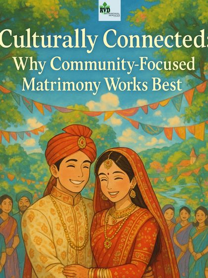 This image illustrates why community focused matrimony works best. Being culturally connected with your partner from the start builds a strong foundation for a successful marriage.