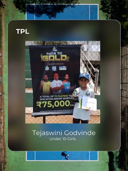 Congratulations to TenniStation player Tejaswini Godvinde for winning the U-10 singles girls category TPL ASA open.