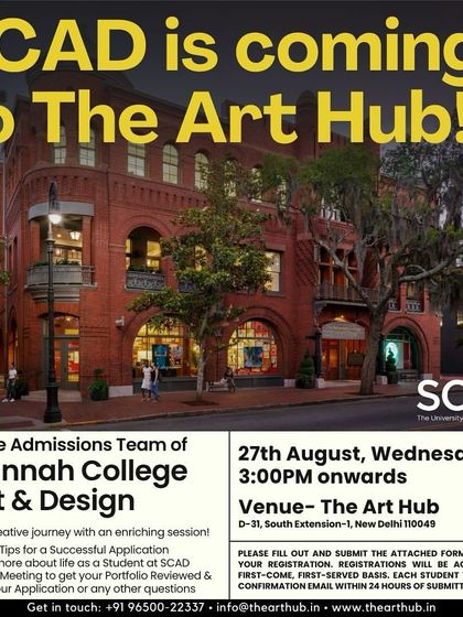 Here is an announcement for an enriching session I hosted with the admissions team from Savannah College of Art & Design (SCAD). These events provide a direct link between my students and top universities.