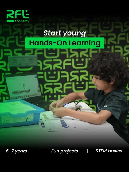 We believe in starting young. Our hands-on learning program for 6-7 year olds introduces them to STEM basics through fun and engaging projects.