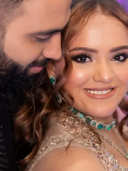 It was such a highlight to do my sister's engagement makeup. These photos capture the love and glow of the day. Her makeup was designed to be glamorous yet feel personal and special.