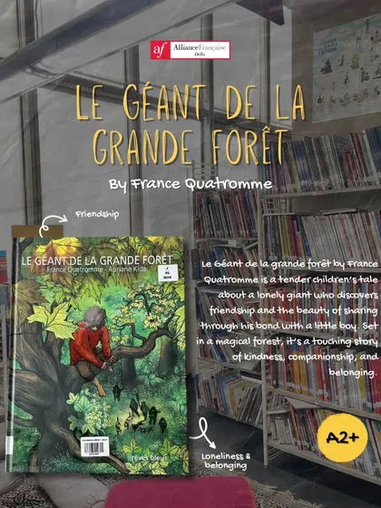 'Le Géant de la grande forêt' is a tender children's tale about friendship and belonging. It's a touching story that teaches kindness and compassion, suitable for A2+ learners.