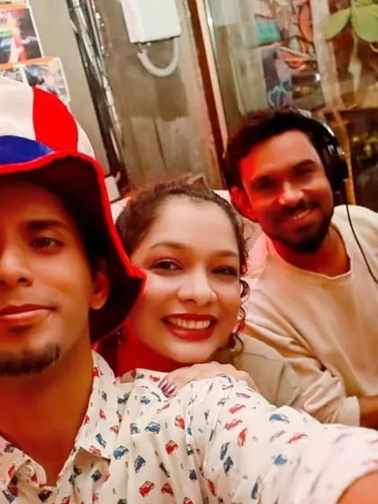 A selfie with friends and fellow dancers at a Jukebox event. It's a community of people who love good music and classic dance styles.