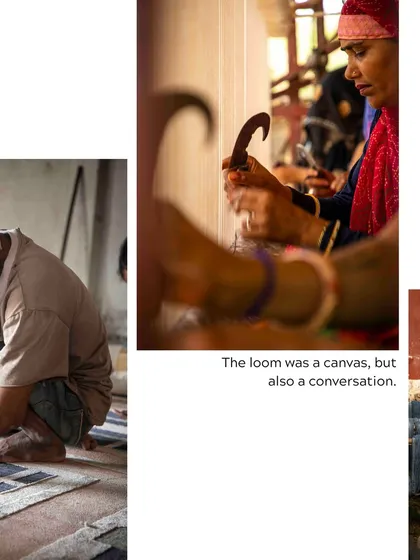 The loom was a canvas, but also a conversation." A look at the artisans at work, their skill evident in every knot and weave.