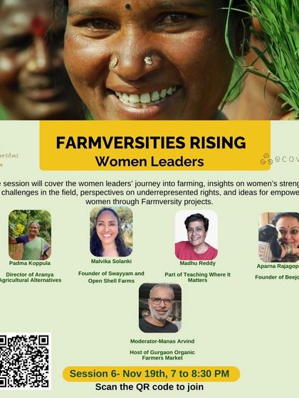 I love hosting sessions with stalwarts in agriculture. This was for a critical topic: creating women leaders in the agri-space. In a country where 55% of farmers are women, it's time we imagine a woman's face when we hear the word 'farmer'. That's where the transformation of our food and climate will start.