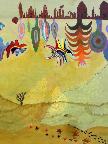 Introducing the work of Amitharit from Rajasthan, an emerging artist whose paintings blend surrealism with elements of his local landscape. I am dedicated to discovering and promoting talent from every corner of India.