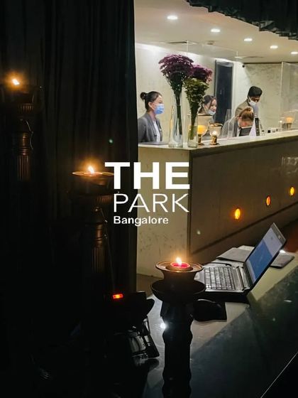 Our front desk area, lit by the warm glow of candles during Earth Hour. We are committed to participating in important global initiatives.