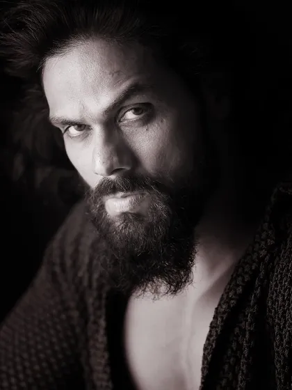 Another intense portrait of Arpit Ranka, this time with a slightly different angle and lighting. It reinforces his strong, fierce persona.