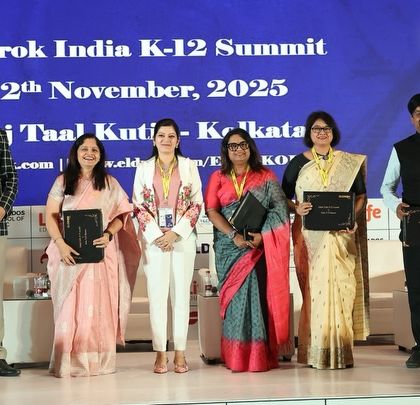 A group of honored education leaders, including our representative, at the Eldrok India K-12 Summit in Kolkata. Our presence at these summits reinforces our position as a key partner in the education sector.