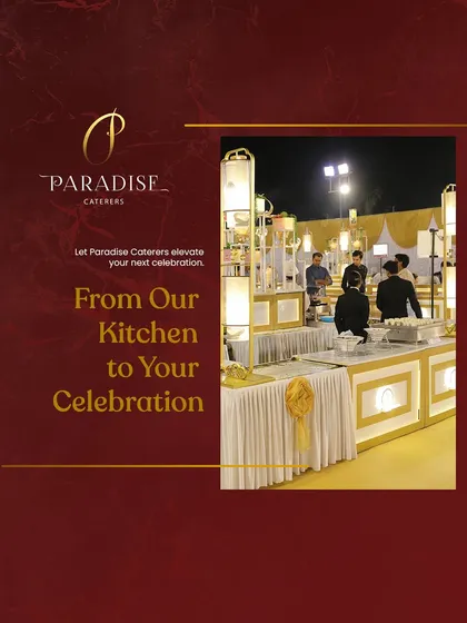 From our kitchen to your celebration. An overview of our grand buffet setup, with our team ready to serve guests.