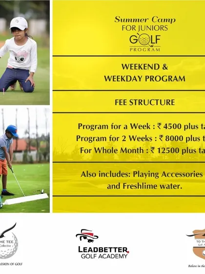 Our junior golf program offers various durations to fit your schedule. We provide all accessories and refreshments, so your child can just focus on the game.