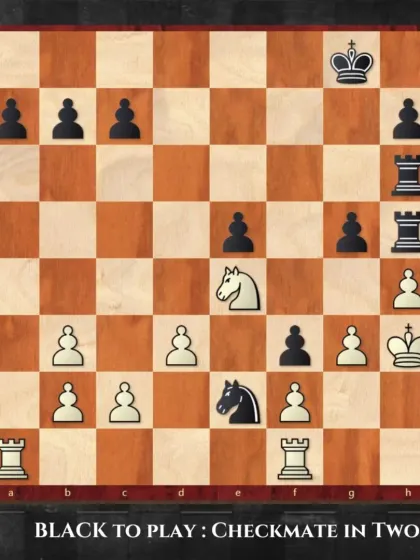 In this position, Black has a forced checkmate in two. This puzzle is a great exercise in calculating short but decisive combinations.