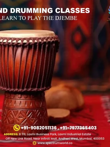 Learn to play the Djembe in our hand drumming classes. Feel the pulse of every hit and let the power of music transform your playing with each lesson.