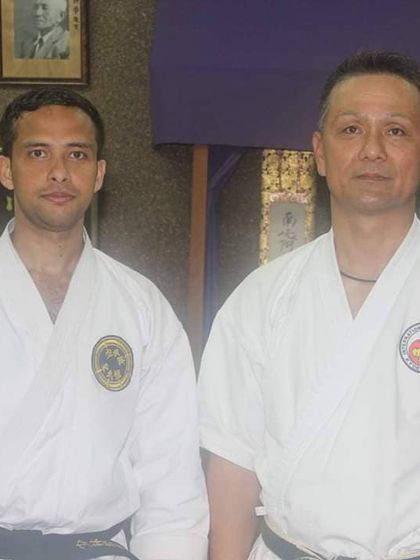 With Kenei Sensei in Okinawa. The opportunity to train with and learn from other senior instructors in the home of karate is essential to my own growth as a teacher.