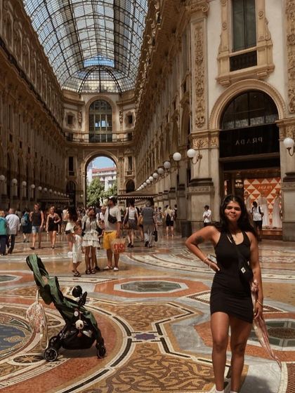 Taking in the stunning architecture of Milan. My fitness journey has taken me to places I never dreamed of, and I love showing that a strong life is a beautiful life.