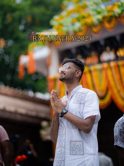 A moment of personal reflection and prayer during the Jagannath Rath Yatra in Puri. I came for the visuals but left with something spiritual.