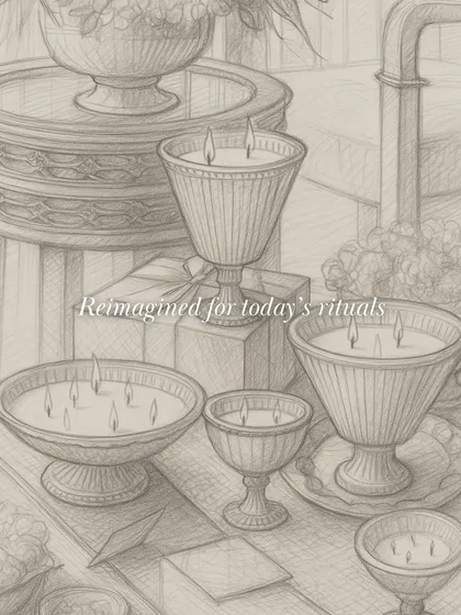 Every creation begins with a story. This sketch shows the design process behind the Heritage Heirloom collection, where the forms of antique silver serveware are reimagined for today's rituals, blending tradition with contemporary living.