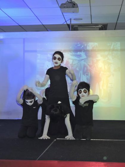 A powerful mime performance during our Orientation Day, where students use expression and movement to tell a thought-provoking story without words.