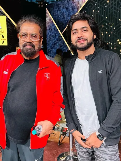 Another click with the legendary Hariharan during rehearsals in Chennai.