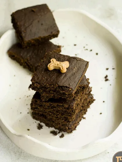 Treat yo' self, and treat your pup too! These are my dog-friendly brownies, made with rich carob powder instead of chocolate. They are completely safe and totally delicious, so no more sad puppy eyes on dessert night.