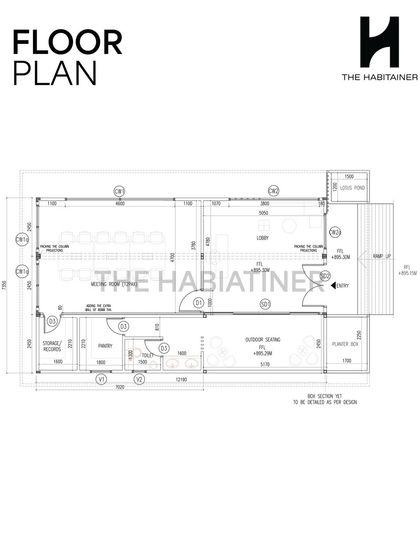 This is the detailed floor plan for the Prestige TechZone office. It shows the layout of the lobby, conference room, workstations, and storage, demonstrating the careful space planning that goes into our commercial designs.