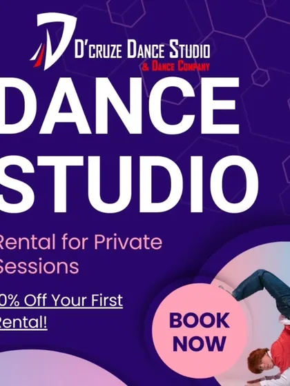 I offer the studio for private sessions, and to welcome you, your first rental comes with a discount. This space is perfect for everything from small group fitness classes to solo dance practice.
