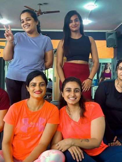 Getting ready to tackle the workout together. The collective motivation in our group is powerful.