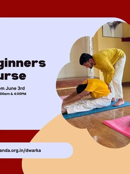 An instructor assists students in the Paschimottanasana (Seated Forward Bend), ensuring they practice safely and effectively.