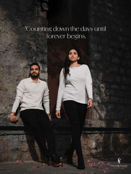 An urban pre-wedding portrait that tells a story of anticipation. Using the city as a backdrop, we create images that are modern, stylish, and full of emotion.